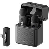 Boya V3 Wireless Microphone For Iphone With Mfi Certified Lightning Port, 36h Battery Life, Noise Canceling Clip On Lapel Microphone Wireless Mini Mic For Video Recording Black - CompuMe